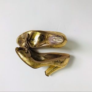 Golden Summer Heeled Shoes